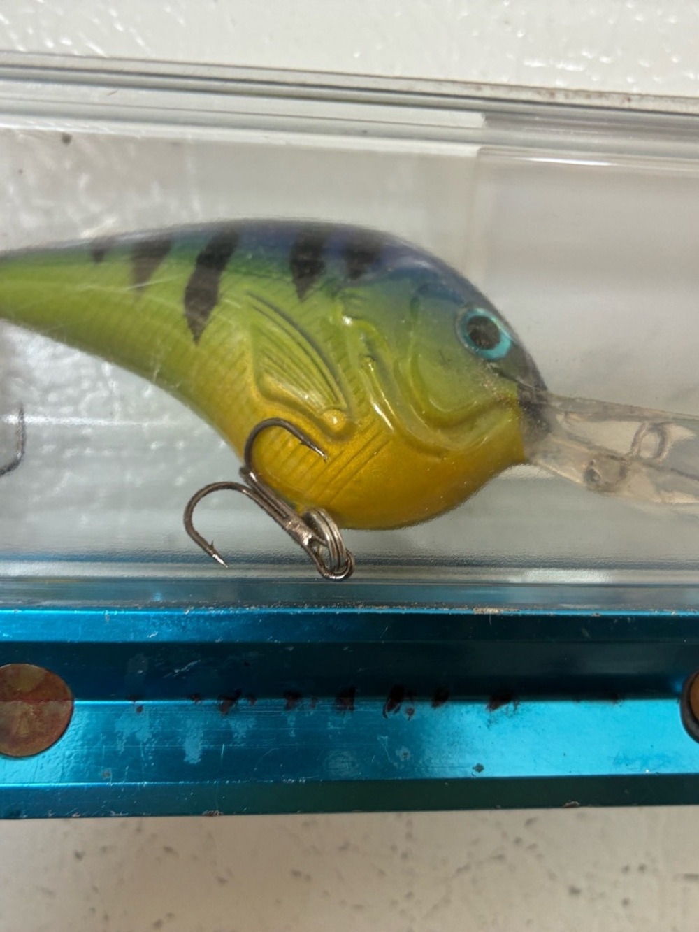 Yellow and Green Crankbait Fishing Lure for Bass and Gamefish